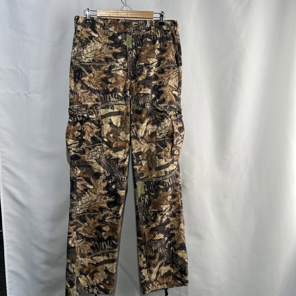 Mossy Oak Forest Floor Men's Camouflage Pants Medium Cargo Flaw** See Photo